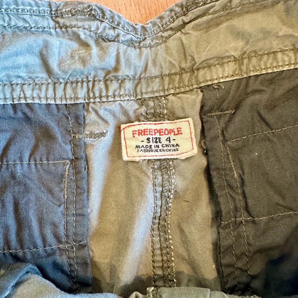 Vintage Free People Olive Green Cargo Pants - Picture 6 of 10